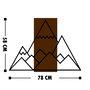 Wallity Mountain Escultura de Pared Nogal y Negro